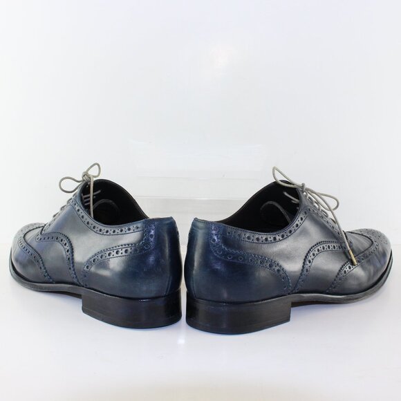 To Boot Adam Derrick Blue Leather Oxford Shoes Mens (US 10/EU 43.5) - Picture 5 of 10